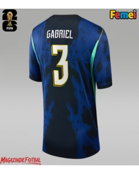 Brazilia Gabriel Magalhaes #3 Echipament de Fotbal Replică Mondial 2026 Femei Deplasare Brazilia Gabriel Magalhaes #3 Echipament de Fotbal Replică Mondial 2026 Femei Deplasare